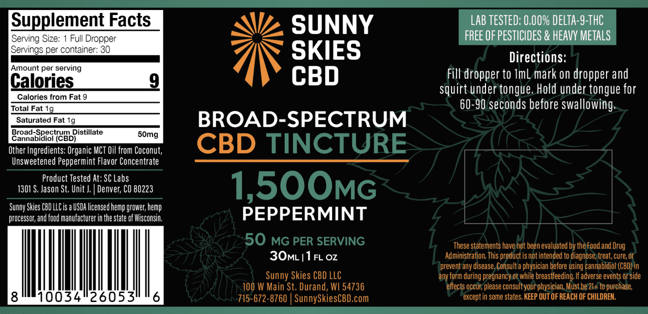 Óleo de CBD Broad-Spectrum - Hortelã-Pimenta