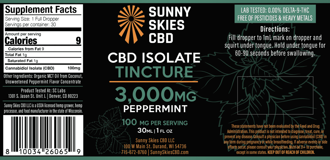 Óleo de CBD Isolado - Hortelã-Pimenta