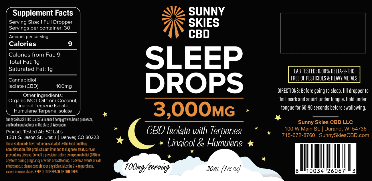 Óleo de CBD Isolado - Gotas para Dormir