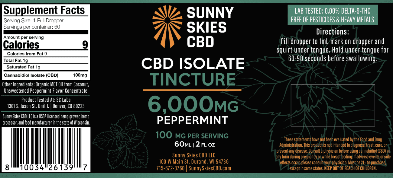 Óleo de CBD Isolado - Hortelã-Pimenta