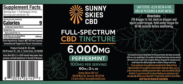 Full-Spectrum CBD Tincture - Peppermint