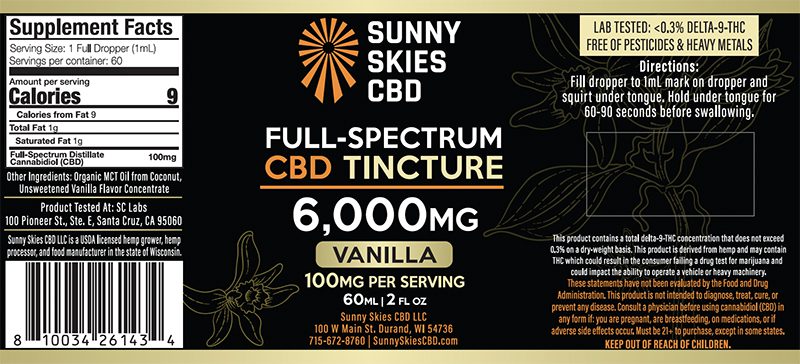 Óleo de CBD Full-Spectrum - Baunilha