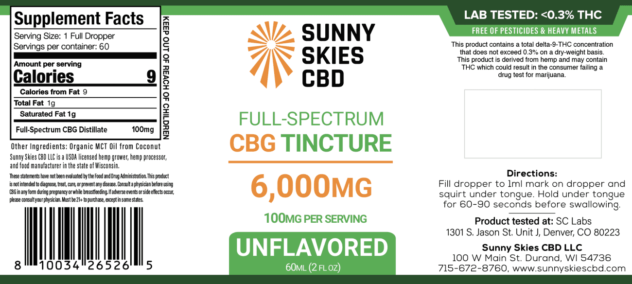 Óleo de CBG Full Spectrum - Sem Sabor