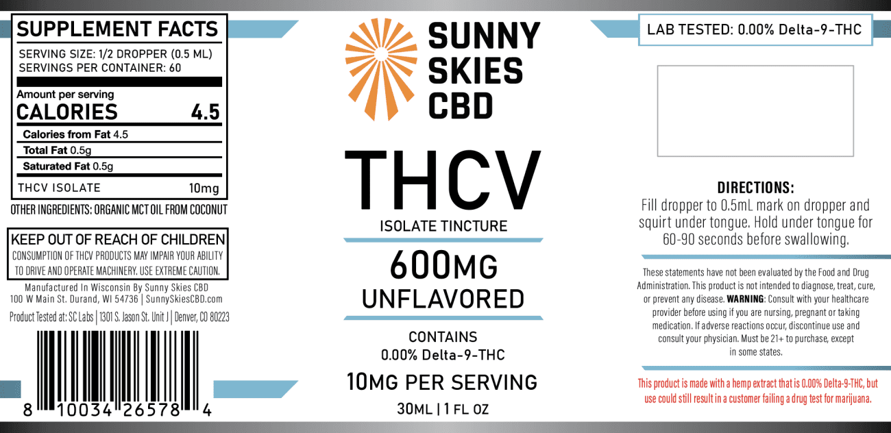 THCV Tincture - Unflavored
