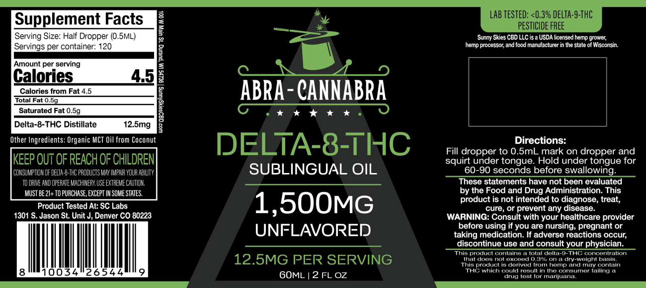 Óleo de Delta-8 THC - Sem Sabor
