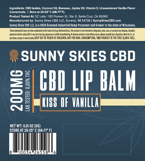 Bálsamo Labial de CBD - Baunilha