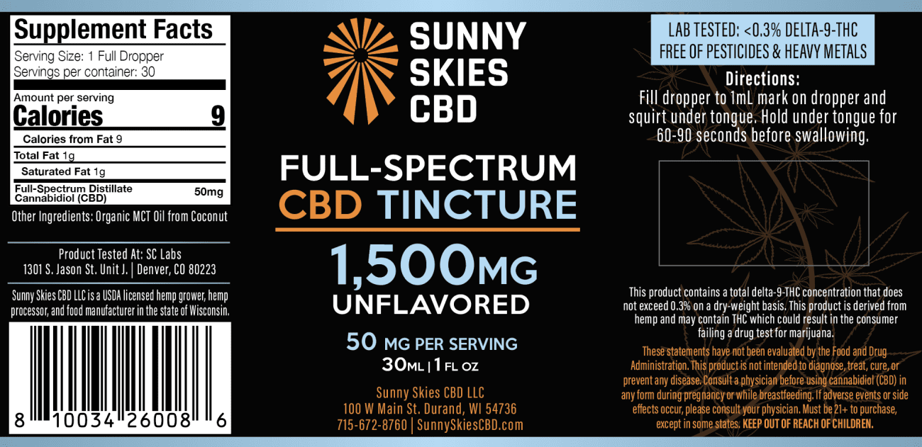 Full-Spectrum CBD Tincture - Unflavored