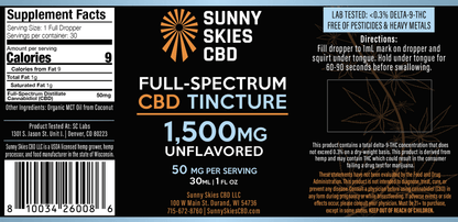 Full-Spectrum CBD Tincture - Unflavored