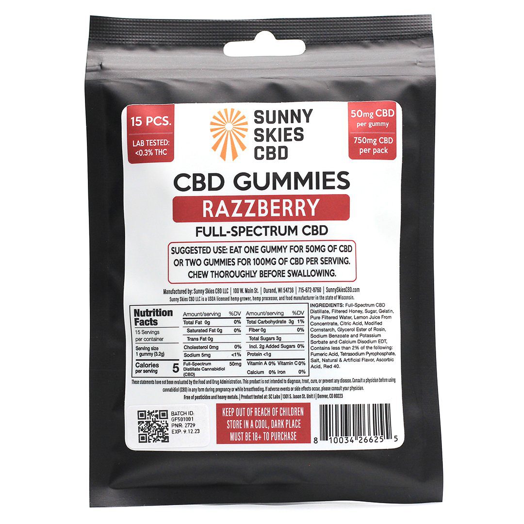 Full-Spectrum CBD Gummies - Razzberry