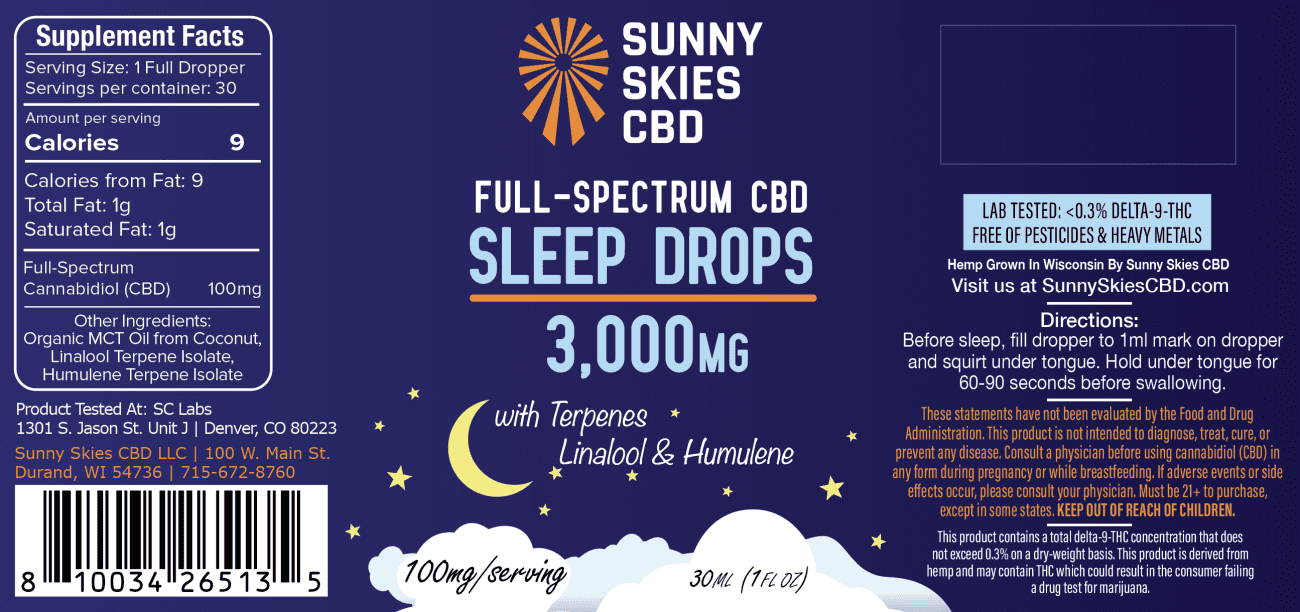 Óleo de CBD Full-Spectrum - Gotas para Dormir