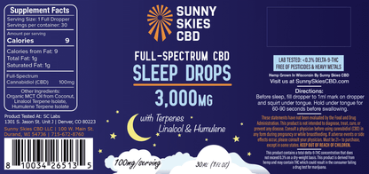 Óleo de CBD Full-Spectrum - Gotas para Dormir