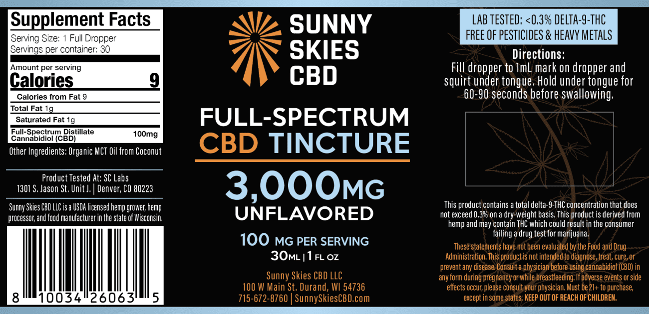 Full-Spectrum CBD Tincture - Unflavored