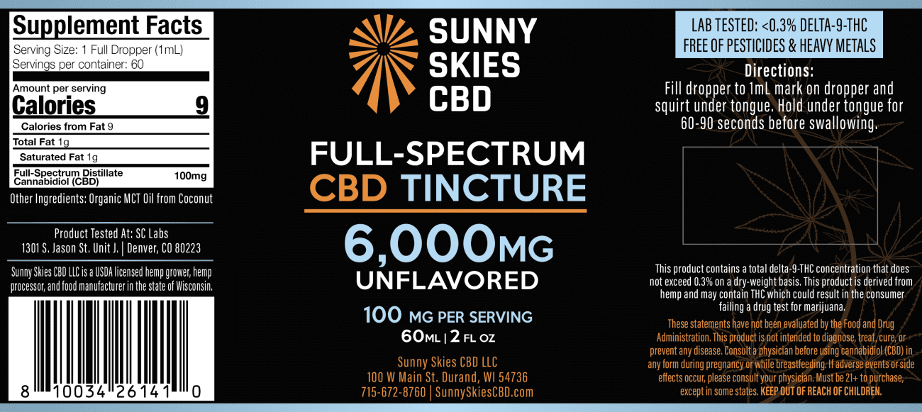 Full-Spectrum CBD Tincture - Unflavored