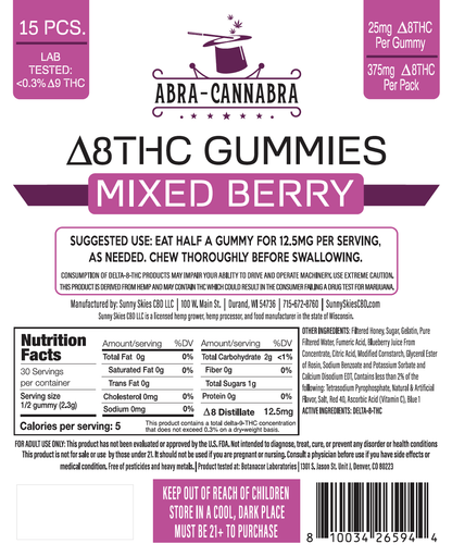 Delta-8 THC Gummies - Mixed Berry
