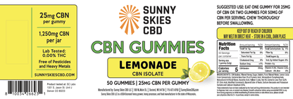 CBN Isolate Gummies - Lemonade