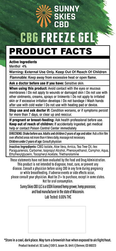 CBG Freeze Gel (Squeeze Bottle)